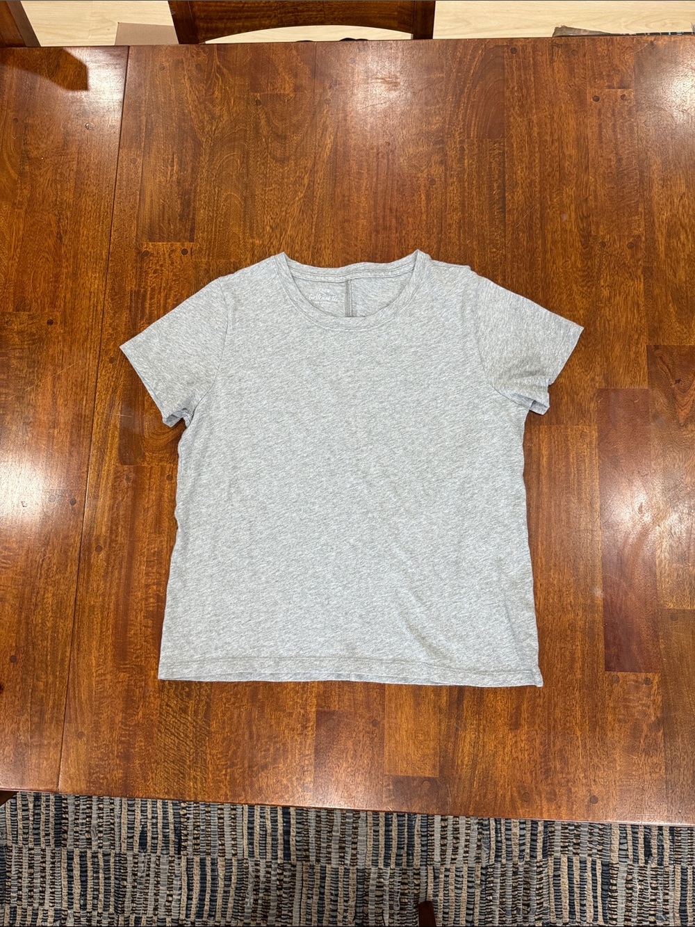 J. Crew Girlfriend Tee Classic Heather Gray Crewneck Tee